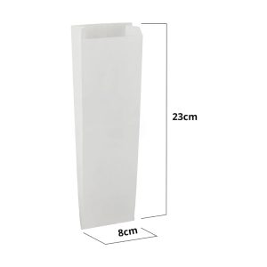 sacos kraft blanco 1/2 k 23×8 cm 1000 unidades dinfinito