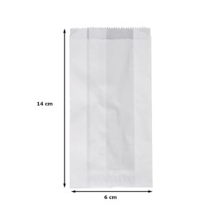 sacos papel kraft blanco 1/8 k 14x6 cm 1000 unidades dinfinito